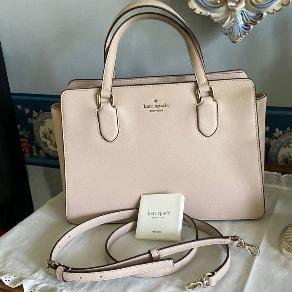 NWOT KATE SPADE (gift) pale pink 9 x 12 x 5”, handbag or shoulder.   $199